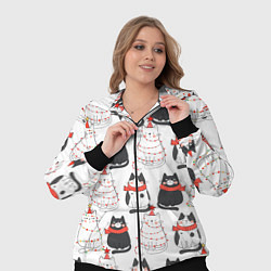 Женский 3D-костюм НОВОГОДНИЕ КОТИКИ 2022, цвет: 3D-черный — фото 2