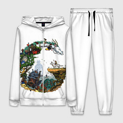 Женский 3D-костюм Миры Хаяо Миядзаки унесенные призраками и другие, цвет: 3D-белый