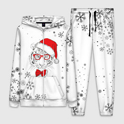 Женский костюм Новогодний тигр летящие снежинки