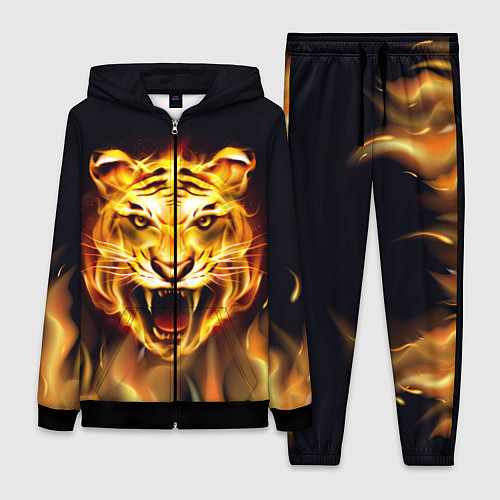 Женский костюм Тигр В Пламени / 3D-Черный – фото 1