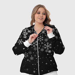 Женский 3D-костюм Снежинки - С Новый год, цвет: 3D-белый — фото 2