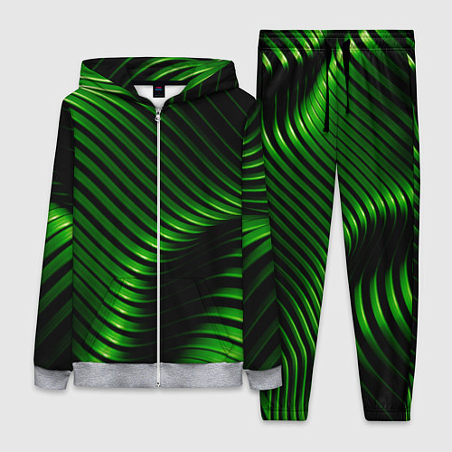 Женский костюм Волны изумрудного металла / 3D-Меланж – фото 1