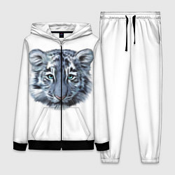 Женский 3D-костюм Взгляд белого тигра, цвет: 3D-черный