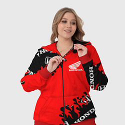 Женский 3D-костюм Honda нарисованный огонь, цвет: 3D-красный — фото 2