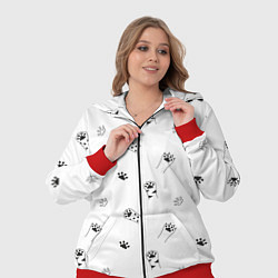 Женский 3D-костюм Паттерн - кошачьи лапки 3D, цвет: 3D-красный — фото 2