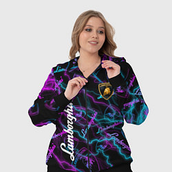 Женский 3D-костюм Lamborghini Неоновые молнии, цвет: 3D-черный — фото 2