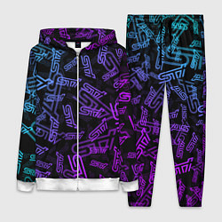 Женский 3D-костюм STI NEON PATTERN, цвет: 3D-белый