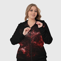 Женский 3D-костюм Красный космос Red space, цвет: 3D-черный — фото 2