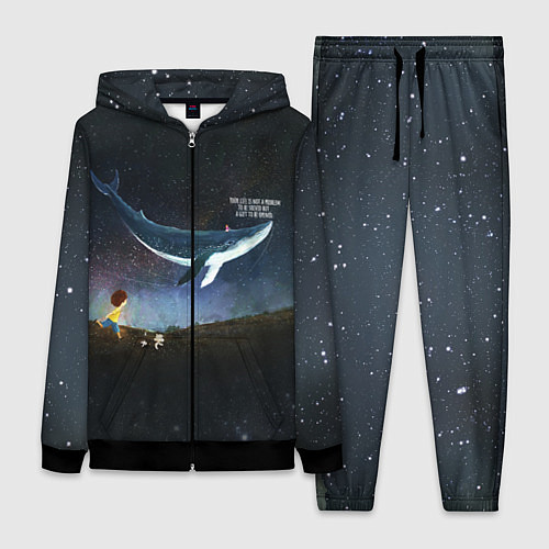 Женский костюм Твоя жизнь это не проблема, которую нужно решить, / 3D-Черный – фото 1