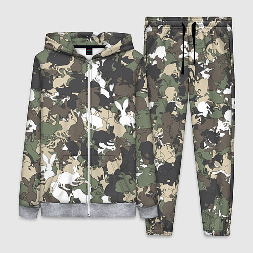Женский костюм Камуфляж с кроликами / 3D-Меланж – фото 1