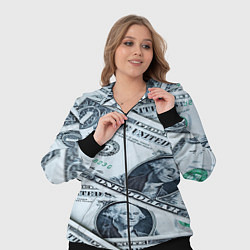 Женский 3D-костюм Доллары с Вашингтоном, цвет: 3D-черный — фото 2