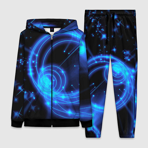 Женский костюм Неоновый космос Neon space / 3D-Черный – фото 1