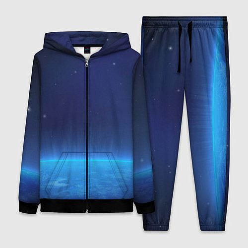 Женский костюм Планета вид из космоса / 3D-Черный – фото 1