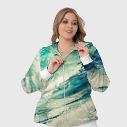 Женский 3D-костюм Лазурная волна, цвет: 3D-белый — фото 2