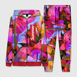 Женский костюм Красочный летний цветочный паттерн Summer color pa
