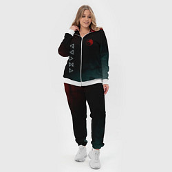 Женский 3D-костюм The witcher Волк Черные Молнии, цвет: 3D-белый — фото 2