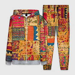 Женский 3D-костюм Пэчворк Лоскутное одеяло Patchwork Quilt, цвет: 3D-меланж