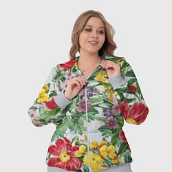 Женский 3D-костюм Цветы Красные Пионы Лета, цвет: 3D-меланж — фото 2