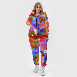 Женский 3D-костюм Красочный цветочный паттерн Лето Colorful floral p, цвет: 3D-красный — фото 2