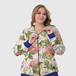 Женский 3D-костюм Цветы Английские Розы, цвет: 3D-синий — фото 2