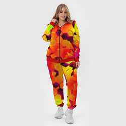 Женский 3D-костюм НЕОНОВЫЕ ГРАДИЕНТНЫЕ 3D гексаэдры, цвет: 3D-красный — фото 2