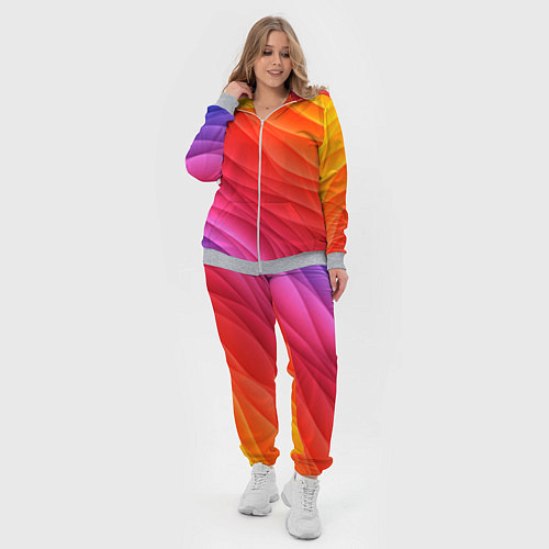 Женский костюм Разноцветные цифровые волны / 3D-Меланж – фото 4