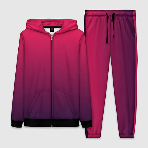 Женский костюм RED to dark BLUE GRADIENT / 3D-Черный – фото 1