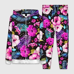 Женский 3D-костюм Floral pattern Summer night Fashion trend, цвет: 3D-белый