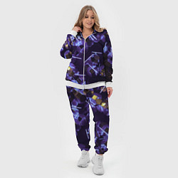 Женский 3D-костюм Неоновые фигуры с лазерами - Фиолетовый, цвет: 3D-белый — фото 2