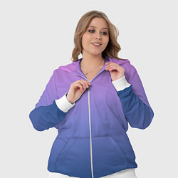 Женский 3D-костюм PINK-BLUE GRADIENT ГРАДИЕНТ, цвет: 3D-белый — фото 2