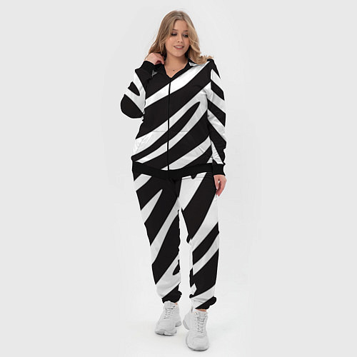 Женский костюм Анималистичный рисунок зебра / 3D-Черный – фото 4