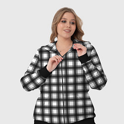 Женский 3D-костюм Black and white trendy checkered pattern, цвет: 3D-черный — фото 2
