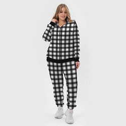 Женский 3D-костюм Black and white trendy checkered pattern, цвет: 3D-черный — фото 2