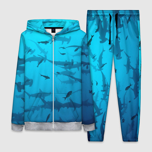 Женский костюм Акулы - океан / 3D-Меланж – фото 1