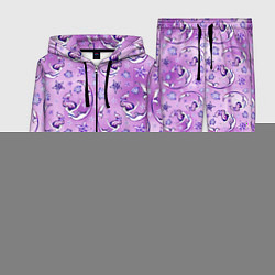 Женский 3D-костюм Танцующие русалки на фиолетовом, цвет: 3D-синий