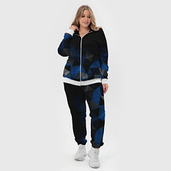 Женский 3D-костюм Черно-синий геометрический, цвет: 3D-белый — фото 2