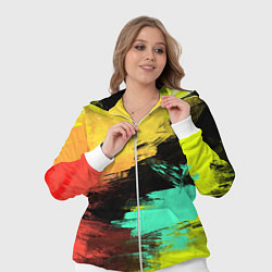Женский 3D-костюм Яркий красочный гранж, цвет: 3D-белый — фото 2