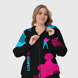 Женский 3D-костюм Counter Strike - neon gradient: символ и надпись в, цвет: 3D-черный — фото 2