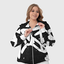 Женский 3D-костюм Иероглифы в стиле граффити, цвет: 3D-белый — фото 2