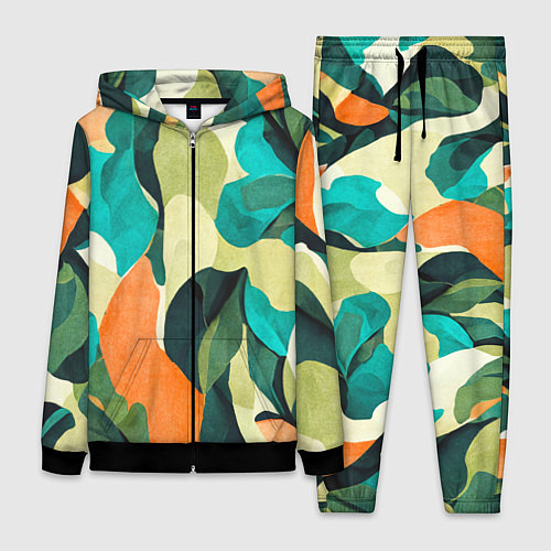 Женский костюм Multicoloured camouflage / 3D-Черный – фото 1