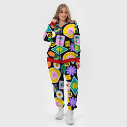 Женский 3D-костюм Летние наклейки pop-art паттерн, цвет: 3D-красный — фото 2