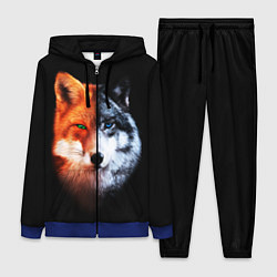 Женский 3D-костюм Волк и Лисица, цвет: 3D-синий