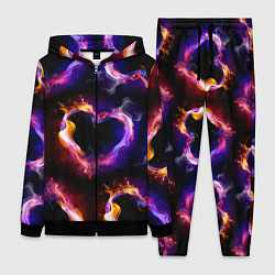 Женский 3D-костюм Пламенное сердце - паттерн, цвет: 3D-черный