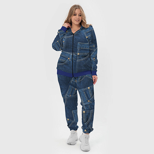 Женский костюм Джинсовка jeans / 3D-Синий – фото 4