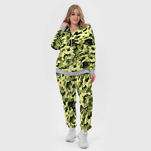 Женский костюм Камуфляж Зеленые листья / 3D-Меланж – фото 4