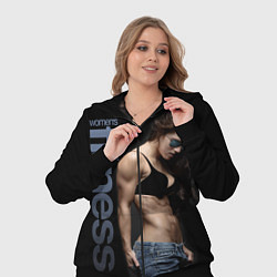 Женский 3D-костюм Фитнес-модель в джинсах, цвет: 3D-черный — фото 2