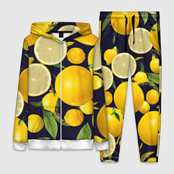 Женский 3D-костюм Лимонные дольки, цвет: 3D-белый