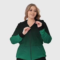 Женский 3D-костюм Черный и бирюзово - зеленый, текстурированный под, цвет: 3D-черный — фото 2