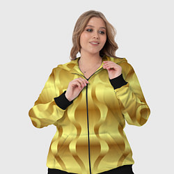 Женский 3D-костюм Золото абстрактная графика, цвет: 3D-черный — фото 2