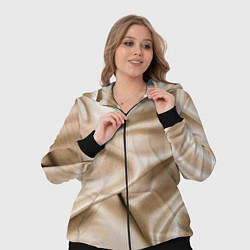 Женский 3D-костюм Струящаяся золотистая ткань, цвет: 3D-черный — фото 2